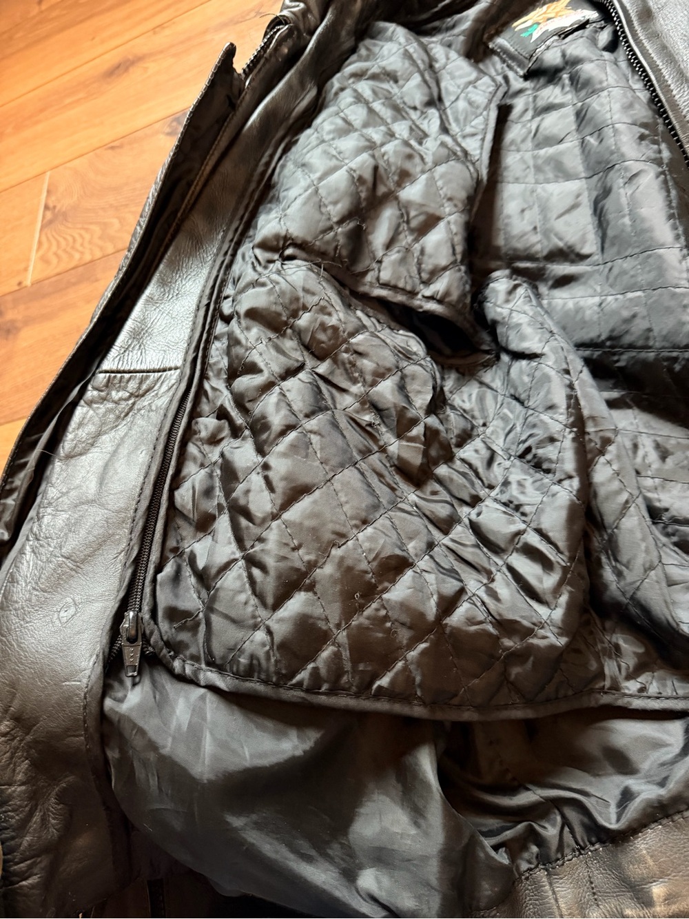 Men's Black Leather Fringe Jacket with Snake Flame Accents - Picture 9 of 13